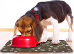 Dog Food Mat, Absorbent Water Bowl Mats Cat Pet Feeding Placemats Brown 17 * 30 - Image 6