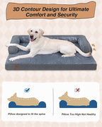 KSIIA Washable Dog Bed XL Senior Dog, Orthopedic Warm Soft Pet Sofa Waterproof - Image 4