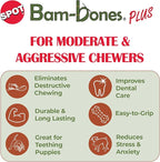 SPOT Bam-Bones Plus Branch -Bamboo Fiber & Nylon, Durable Long Lasting Dog Chew - Image 4