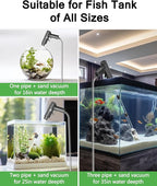 AQQA Aquarium Gravel Cleaner, 4-in-1 Upgrade Suction Power Manual Fish Tank - Image 5