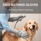 DELOMO Dog Washing Gloves with Comb: Soft and Gentle Silicone Pet Grooming - Image 8