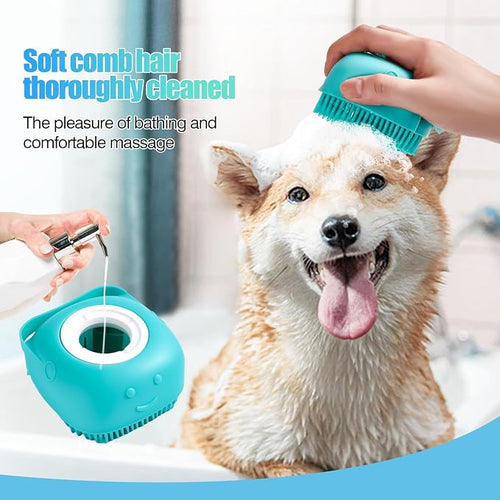 4-Piece Rubber Pet Grooming Kit - Image 2