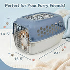 Portable Double Door Plastic Pet Carrier - Image 4