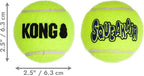 KONG Air Dog SqueakAir Dog Toy Tennis Balls - Image 3