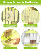 Hamiledyi Automatic Bird Feeder 2 Pcs No Mess Bird Cage Feeder Seed Food - Image 4