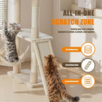 Sweetcrispy 63 inch Cat Tree Tower, Large Multi Level Cat Climbing Tower - Image 4