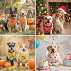 Birthday Girl White Dog Bandana, Cute Pet Scarf - Image 6