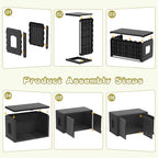 Cat Litter Box Enclosure, Hidden Enclosed Litter Box Furniture - Image 6