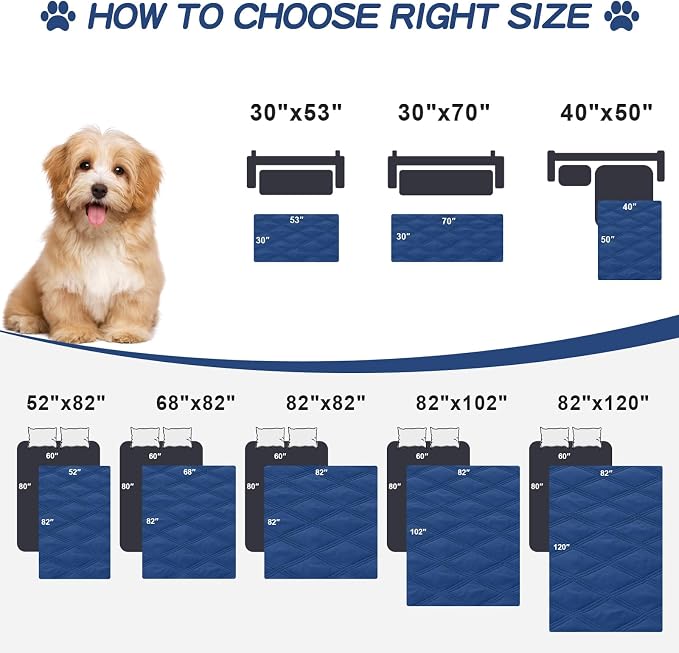 Smiry Waterproof Dog Bed Cover Blanket 40x50, Soft Reversible Pet Blanket - Image 6