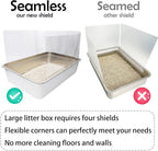 4PCS Cat Litter Box Pee Shields, Transparent Easy Clean Splash Guard - Image 5