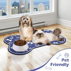 Dog Cat Mat for Food and Water, Rapid Absorbent Pet Feeding Mat, Bone Shaped - Image 6