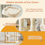 DUMOS Large 66 Inch Cat Tree Tower, Tall Multi Level Cat Climbing Tower - Image 3
