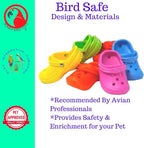 Bonka Bird Toys 2183 Pk6 Mini Sandal Foot Beak Chew Throw Parrot Parakeet - Image 4