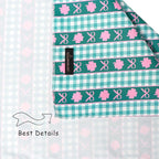 ARING PET St Patrick's Day Dog Bandana, Cute Green Grid Pink Clover Shamrocks - Image 4