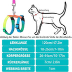 PUPTECK Adjustable Cat Harness and Leash Set Escape Proof Kitten Strap Collar - Image 2
