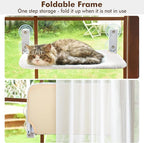 AMOSIJOY Cordless Cat Window Perch, Cat Hammock - Image 4