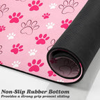 Dog Food Mat, Absorbent Water Bowl Mats Cat Pet Feeding Placemats Pink 16 * 24 - Image 3