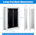 Aluminum Pet Door with Panels, Durable Dog Door with Automatic Closing Magnetic - Image 2