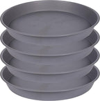 4 Pack of 13 14 inch Plant Saucer, Heavy Duty Plastic Plant Drip Trays 14" Round by Bleuhome