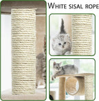 Natural Sisal Rope 8mm 98-Feet for Cat Scratching Post Tree Tower Replacement - Image 2