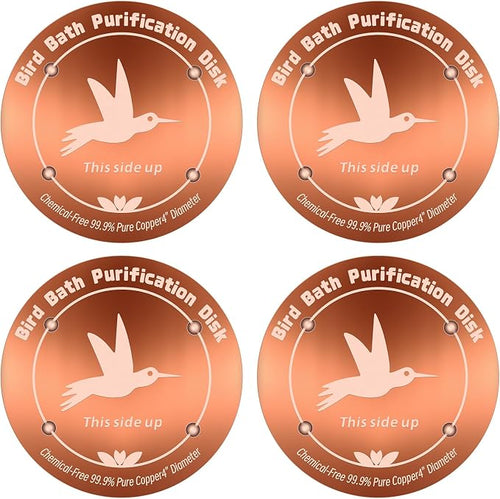 4Pcs Pure Copper Bird Bath Purification Disk, 0.6mm thick, All-Season Safe by CTTZCKJ