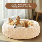 JOLLYVOGUE Calming Dog Bed Large Size Dog, Anti-Anxiety Donut Large Pet Bed - Image 4