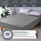Twin Mattress Protector Waterproof, Fitted Sheet Style Breathable Mattress Cover - Image 5
