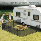 Dog Fence for Yard Outdoor Indoor Dog Playpen 40" Height 8 Panels Metal Dog Pen - Image 6