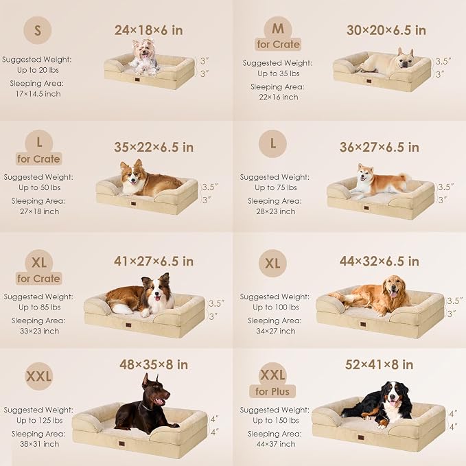 EHEYCIGA Orthopedic Dog Beds for Extra Large Dogs, Waterproof Memory Foam XL - Image 2