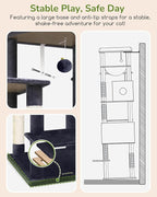 Globlazer Heavy Duty Cat Tree, 74in Sturdy Cat Tower - Image 5