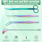 Aquarium Aquascape Tools Kit, 4 in 1 Anti-Rust Aquatic Plant Aquascaping Tool - Image 7