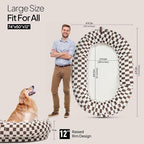 74"x50"x12" Human Dog Bed for Adults, Ultra Plush Waterproof Bean Bag Chair - Image 5