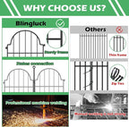 Garden Fence, 22 in x 10.83 ft Arched Rustproof Metal No Dig Fence Garden Fence - Image 4
