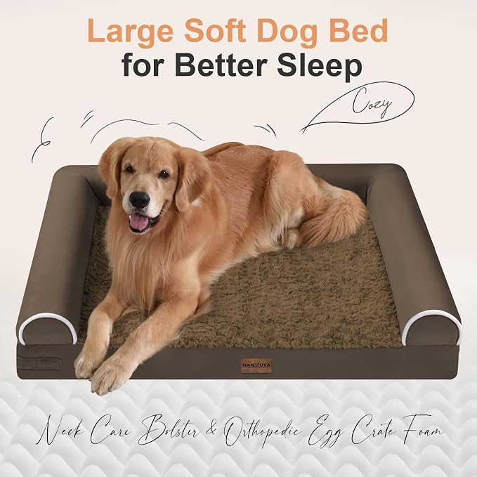 Large Dog Bed Orthopedic Washable: Beds Bolster XL Bed Large Big Dogs Egg Crate - Image 2
