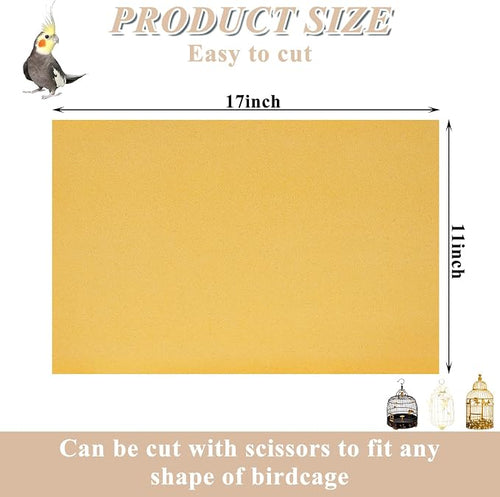 50 PCS Gravel Liner Paper for Bird Cage 11 x 17 Inch Bird Cage Paper Liners - Image 2