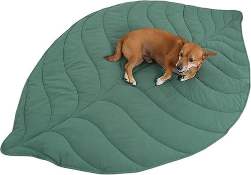 56x42 Inch Leaf Shaped Cotton Dog Blanket, Extra Large Pet Blanket by LetalongPetSupplies