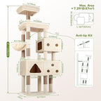 Globlazer Extra Large Cat Tower, 81-inch Tall Cat Tree - Image 7