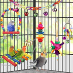 Bird Toys for Conures with Colorful Ladder Hammock Bird Cage Accerious Bird - Image 4