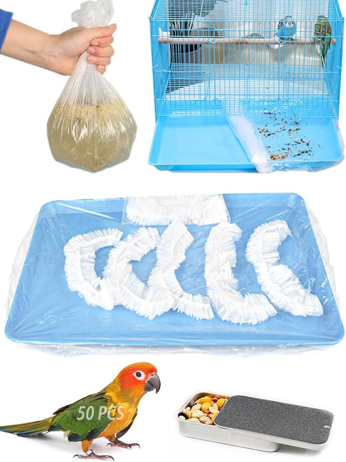 50 Pcs Large Disposable Bird Cage Liners by Niwaes