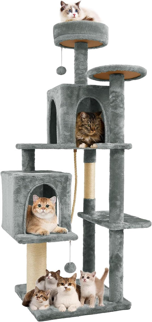 58.5inch Large Cat Tree Tower Condo by TSCOMON