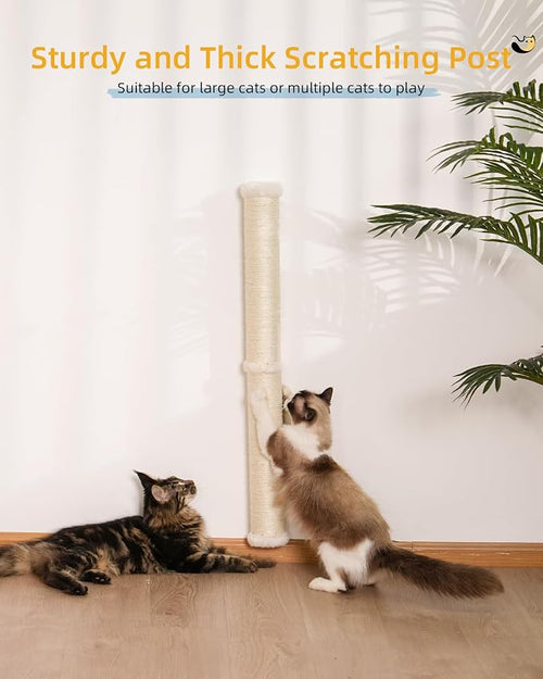 34'' Wall Cat Scratching Post, Wall Mounted Cat Scratcher Furniture - Image 2