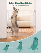 Babelio 34" Tall No Bottom Bar Baby/Dog Gate - Image 3