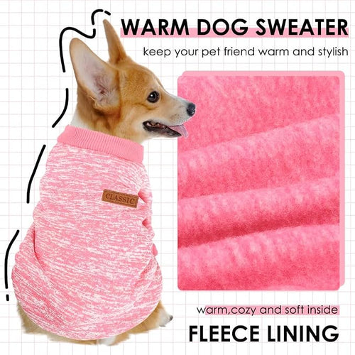 2 Pcs Dog Sweaters for Small Dogs Girl Boy Winter Fleece Clothes Warm Soft Dog - Image 2