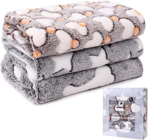 3 Pack Cat and Dog Blanket Soft & Warm Fleece Flanne Pet Blanket, Great Pet by MIWOPET