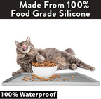 CatGuru Cat Food Mat, Small & Large Pet Food Mat, 100% Waterproof Cat Placemat - Image 3