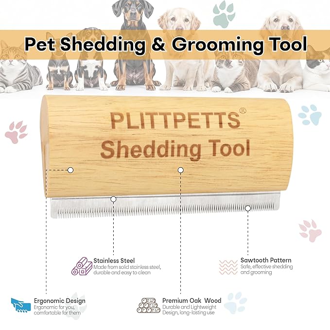 Dog Brush for Shedding, Deshedding Grooming Tool for Dogs, Cats & Horses - Image 4