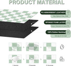Checkered Dog Cat Feeding Mat, Absorbent Pet Feeding Mat - Image 2