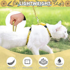 PUPTECK Adjustable Cat Harness and Leash Set Escape Proof Kitten Strap Collar - Image 5
