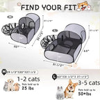 Dog Playpen with Surround Tunnel, Outdoor/Indoor Cat Playpen with Breathable - Image 2