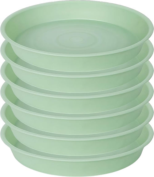 6 Pack of 10 inch Plant Saucer Blue, Heavy Duty Plastic Plant Saucer 10 inch by Bleuhome